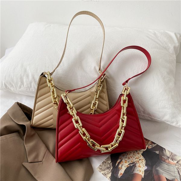 

fashion check embossed handbags shopping bag new pu leather chain shoulder bag texture zipper embossed underarm bags
