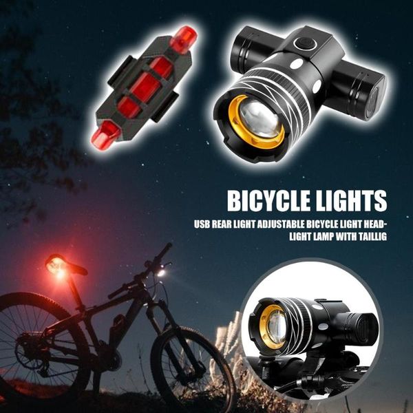 

bike lights bicycle classic delicate front light usb rechargeable headlight waterproof 3 mode led lamp