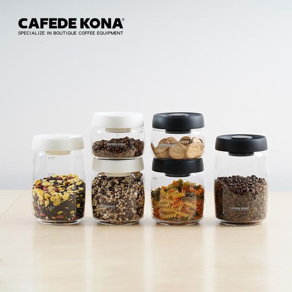 

CAFEDEKONA Glass Canister Vacuum glass sealed tank Eco Friendly Borosilicate Storage Jars With Lid Kitchen Jar