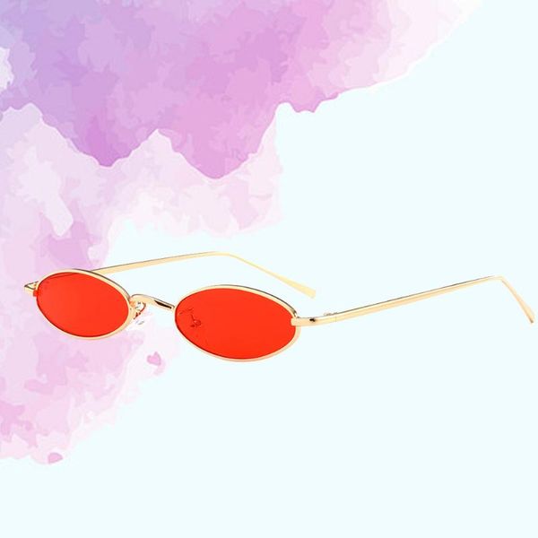 

running shorts vintage oval sunglasses with slim metal frame and chic clear lens for men women(red lens), Black;blue