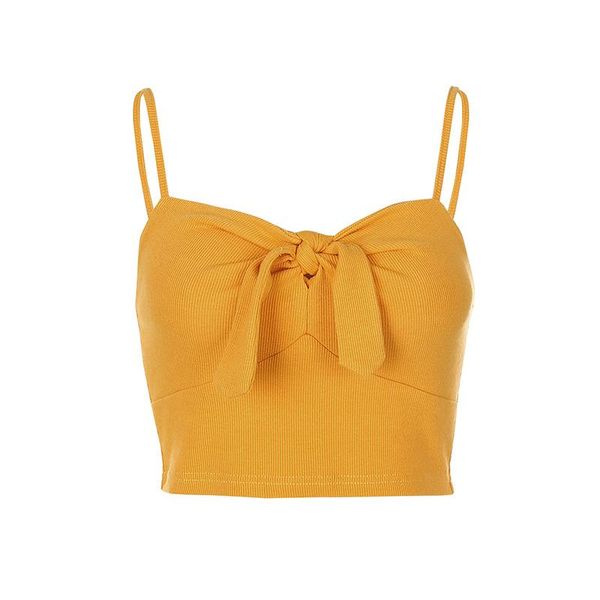 

women's tanks & camis summer bow tie yellow camisole, White