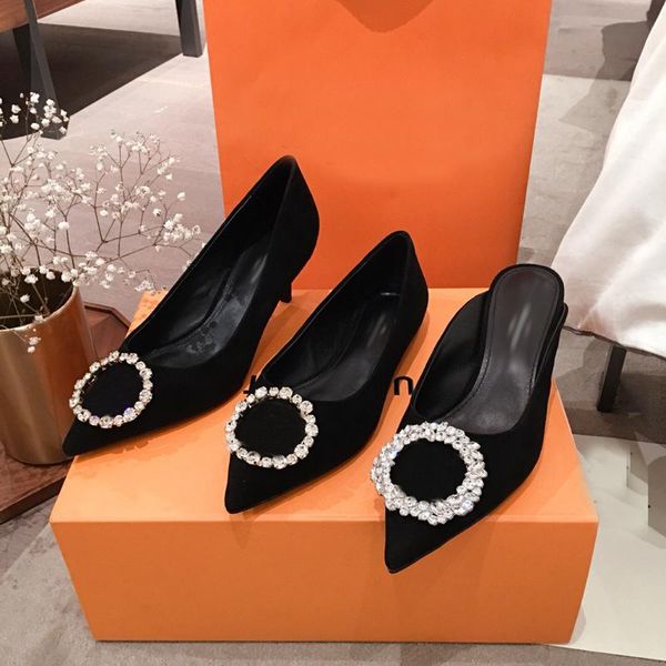 

2021 fashion designer women shoes high heels sandals scarpe firmate chaussures womens designers heel sandale with box size 35-40 -g019, Black