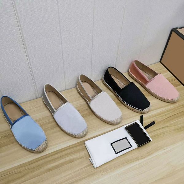

women classics loafers espadrilles luxurys designers casual shoes fashion flat fisherman shoe large size 35-41 with box q-241, Black