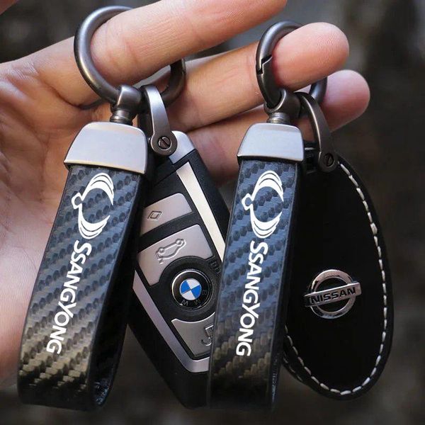 

keychains car accessories key chain keyrings keychain keyring for ssangyong kyron korando actyon rexton lanyard keys luxury, Silver