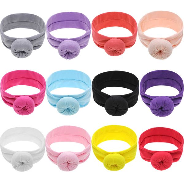 

baby headbands doughnut knot bands india donut headband infant girls hairbands children accessories kids hair band kha396, Slivery;white