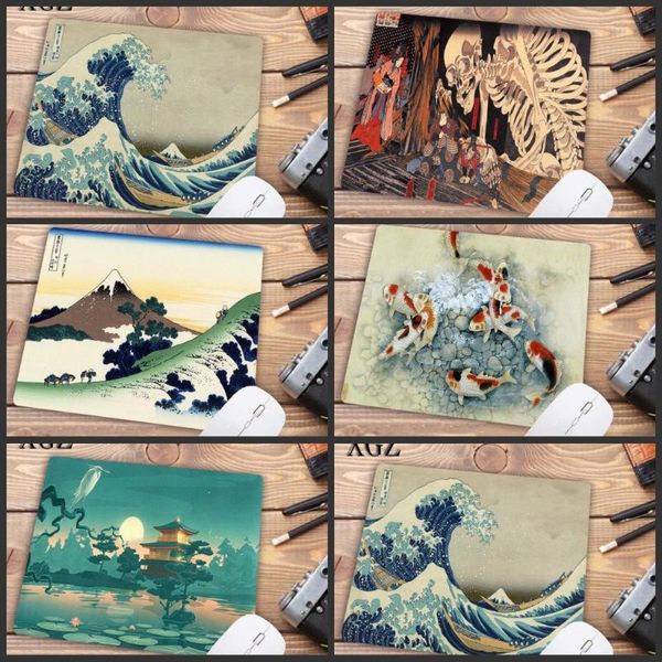 

mouse pads & wrist rests xgz japanese wave art speed version gaming keyboard mousepad table mat size for 180*220* 2mm big promo