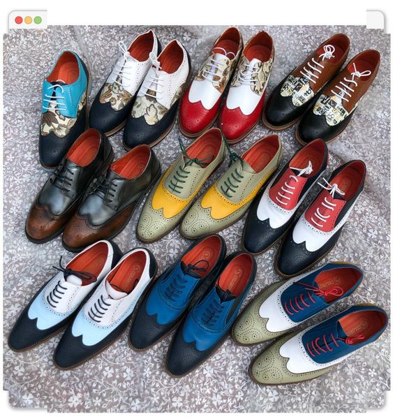 

dress shoes men's dressing designer formal cow leather oxfords big size, Black