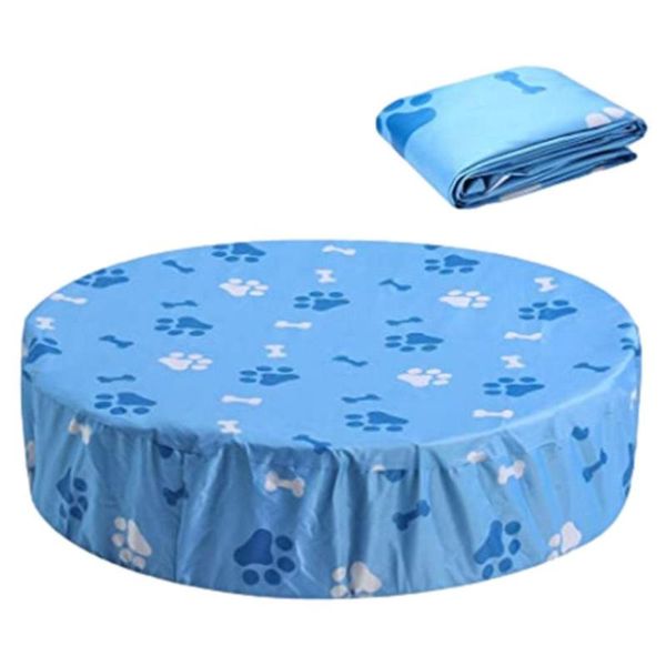 

pool & accessories 3 size swimming cover blue cloth round mat family garden rainproof dust uv resistant home