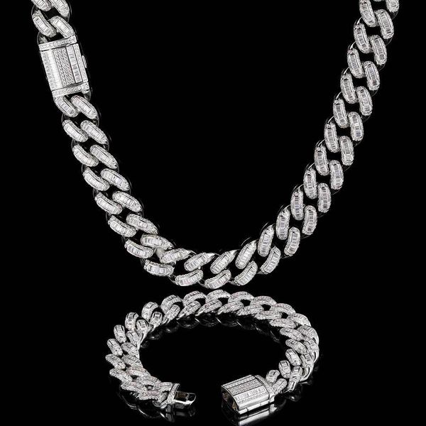 

factory sholesale hip mix inlaid zircon 12mm cuban bracelet hip street style hop necklace popular fashion xmas gift
