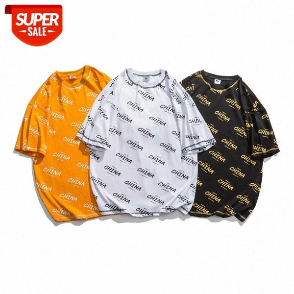 

mansclot letter print round neck loose short sleeve t-shirt men's half #yc4r, White;black