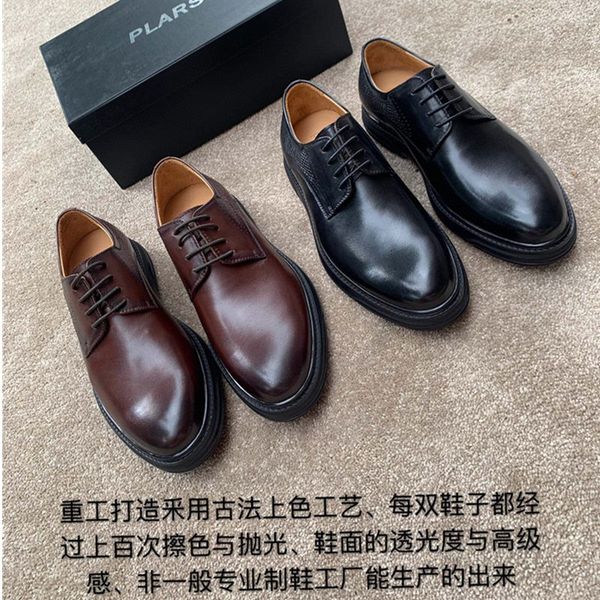 

new style cow leather men dress shoes plarst6 size:39-44, Black