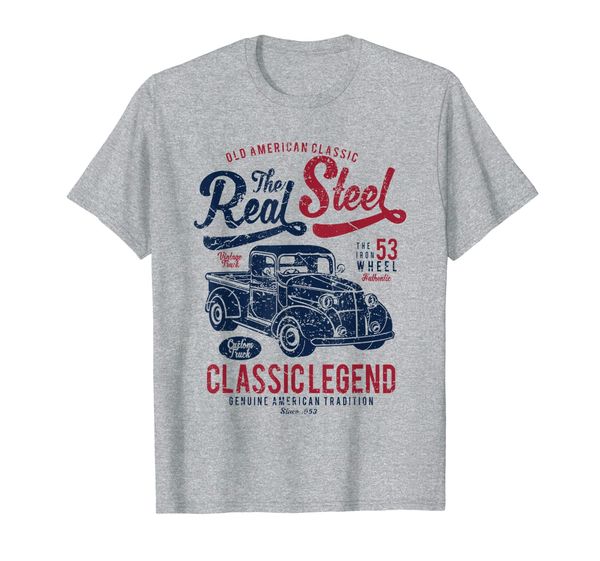 

vintage truck t-shirt (car guy shirt), White;black