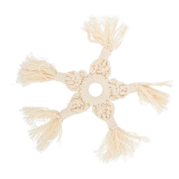

mats & pads 1pc christmas snowflake woven potholder decoration for home (snow)