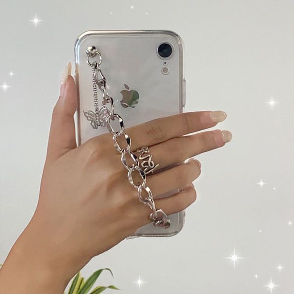 

korean cute butterfly chain bracelet phone case for iphone 12 mini 11 pro max xr x xs max 7 8 plus se 2020