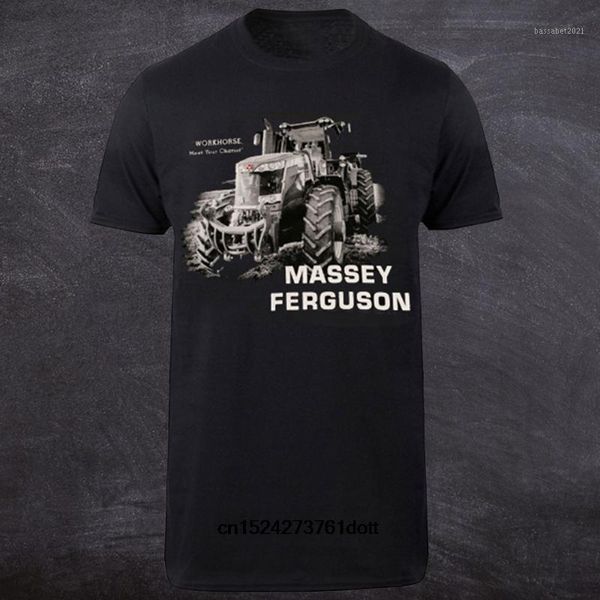 T-shirt da uomo Massey Ferguson Workhorse Custom Man T-shirt da uomo manica corta in cotone nero