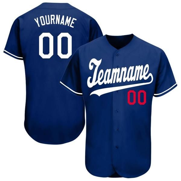 

custom royal white-red baseball jersey, Blue;black