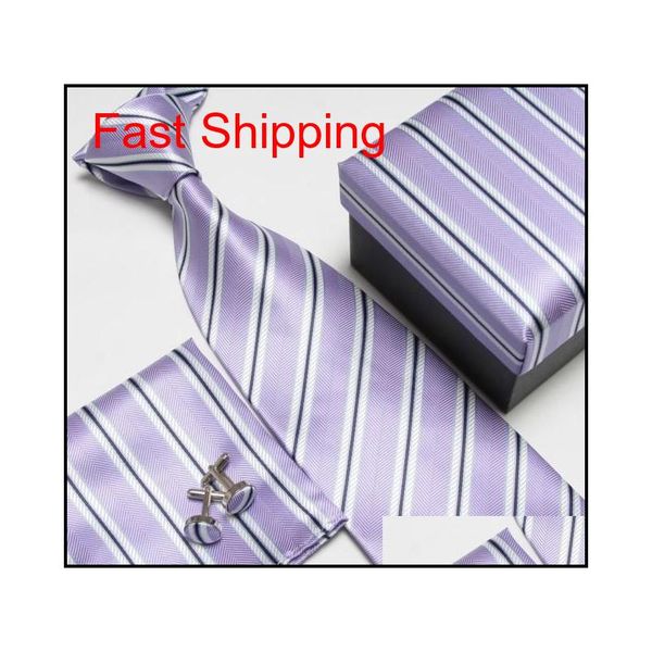 

2017 neck tie set necktie pocket square cufflinks men's ties polyester silk tie 21 style gift boxes are indiv qylzig bdehome, Black;blue