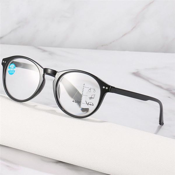 

sunglasses progressive multi-focus anti-blue light reading glasses retro fashion hyperopia eyeglasses women man diopter +1.0 to 4.0, White;black