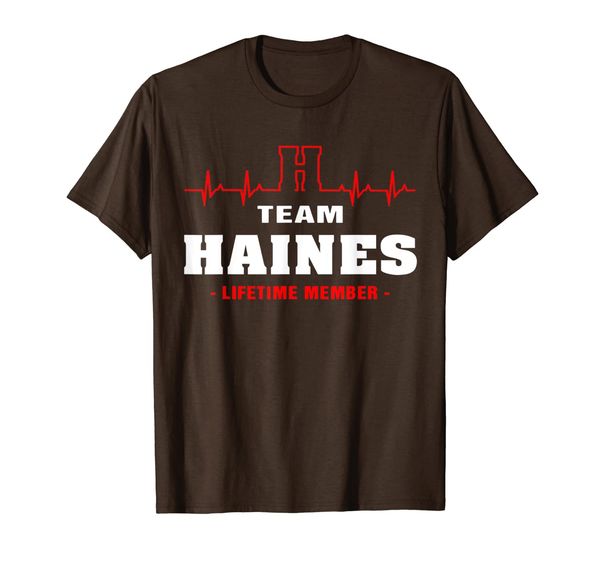 

team haines lifetime member shirt surname, last name gift t-shirt, White;black
