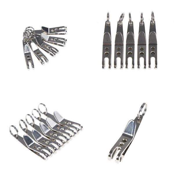 

5pc stainless steel edc bag suspension clip with key ring carabiner outdoor quicklink tools portable field survival han jlljwy