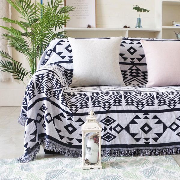 

blankets nordic knitted throw blanket bohemian sofa decor mats for office nap tassel air conditioner shawl
