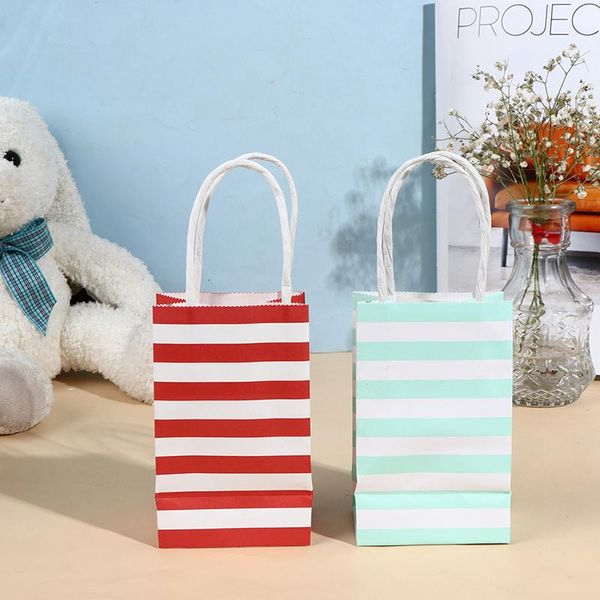 

gift wrap 10pcs wedding party goodie bags for sweets paper stripe bag packaging candy cookie present packing favor kraft bonbonniere