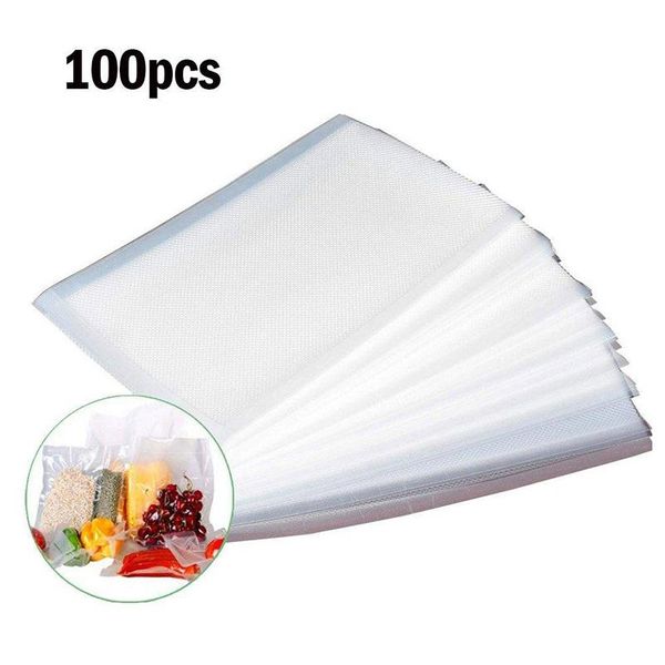 

100pcs quart 8 inchx12 inch embossed vacuum bag saver storage package bag for home