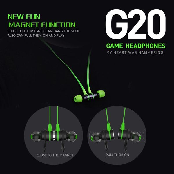 

gaming headphones type c g20 hammerhead bass earphones with mic gaming headset for pubg gamer play 2.2m wired earphone for phone