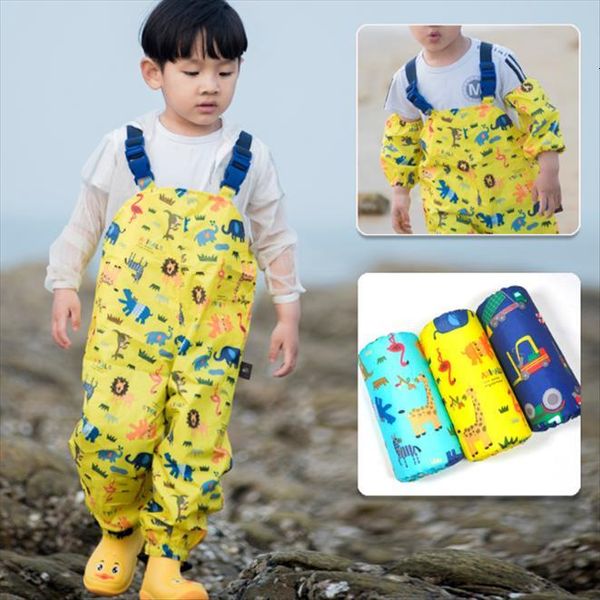 

children waterproof rain pants brand overalls 1 7yrs baby boys girls fashion kids, Blue