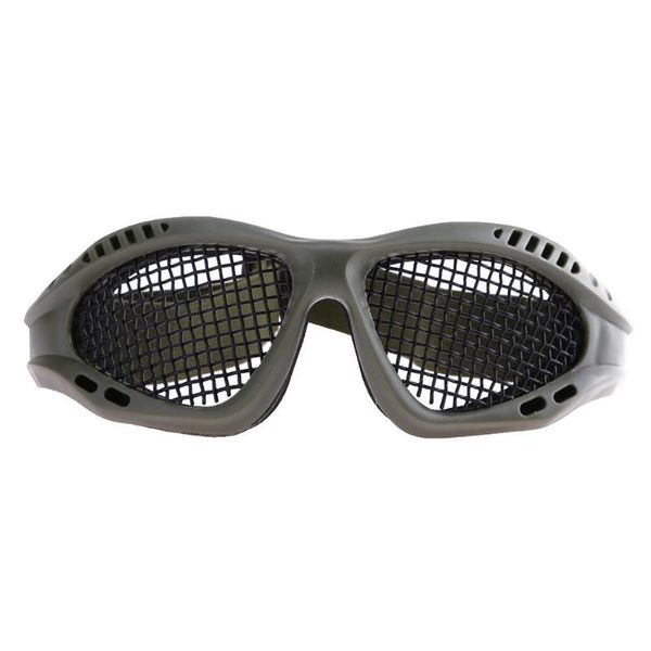 

outdoor paintball goggle hunting airsoft net eyewear tactical eyes protection eyeglasses sport metal mesh glasses hiking eyewear, Black