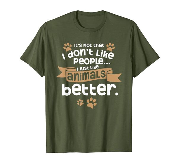 

introvert people puppy lovers gift i like animals better t-shirt, White;black