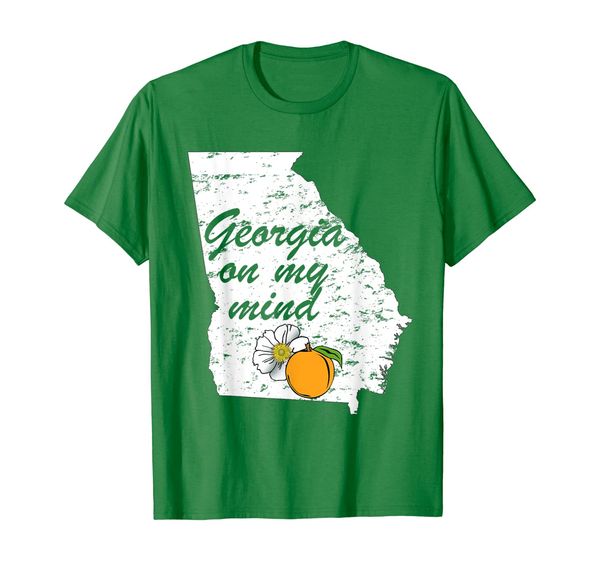

georgia on my mind t-shirt atlanta peach state southern, White;black