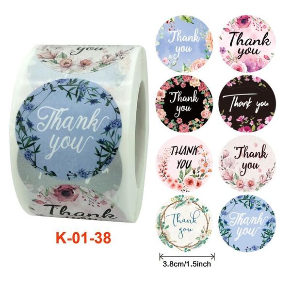 

party decoration rollers thank you sticker flower envelope sealing adhesive label