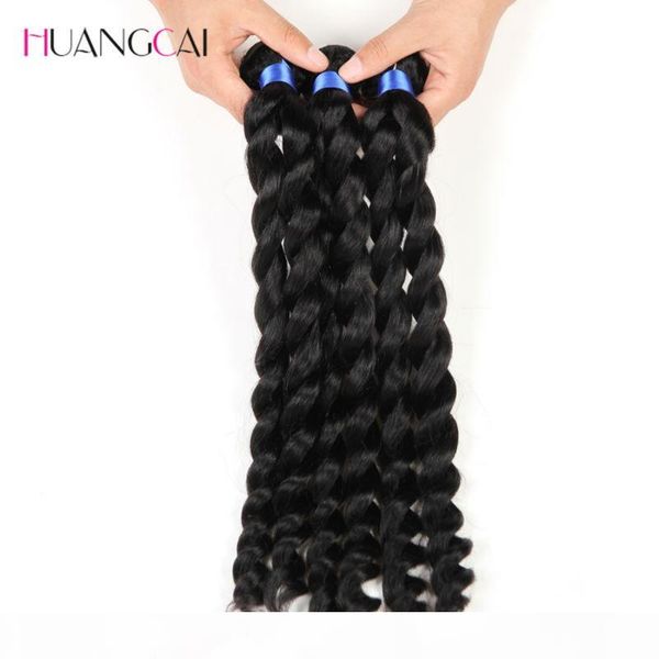 

french twist brazilian hair weaves 3 bundles 100% human hair extensions meches bresilienne 3pcs lot huangcai, Black;brown