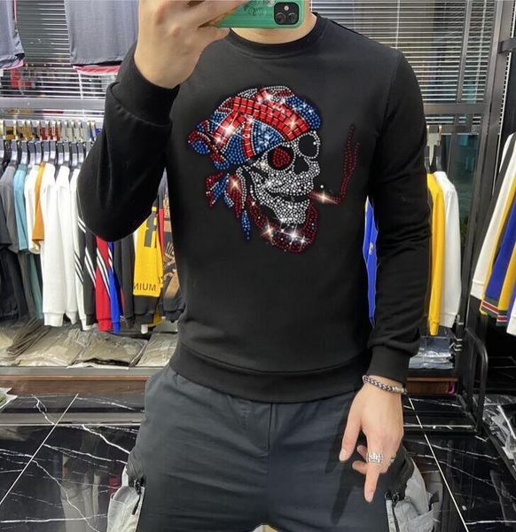 

2021 new man strass hoodies sporting clothes selling brocade sweatshirts ofzb, Black