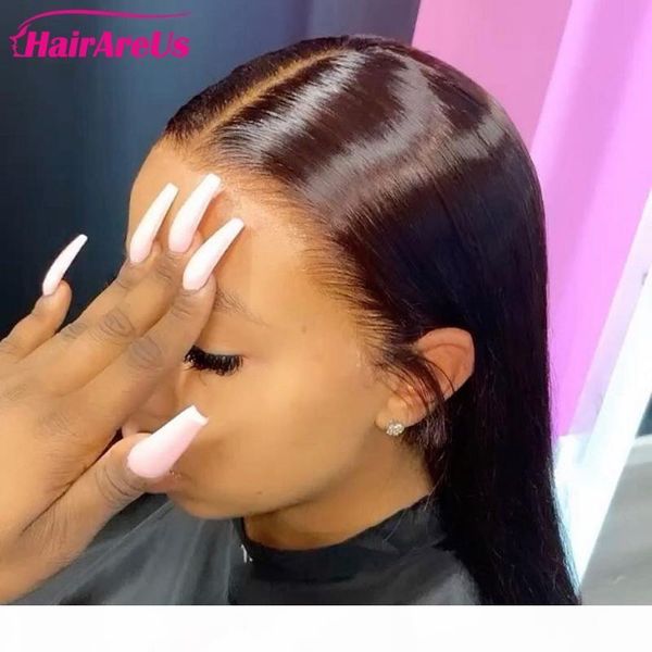 

28 30 inch straight lace front wigs pre plucked remy peruvian human hair swiss lace closure wig for black women natural hairline, Black;brown