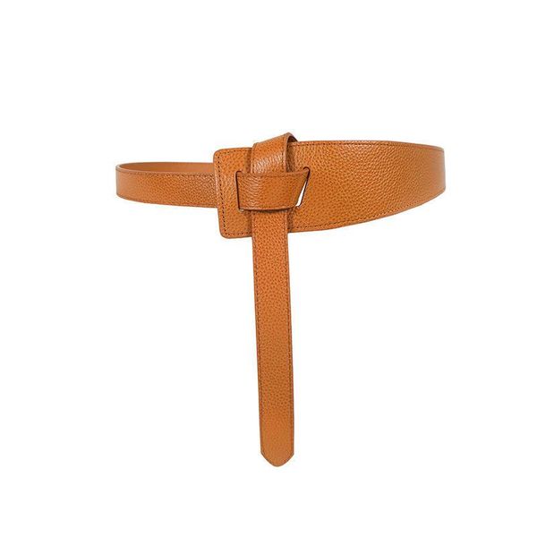 

belts first layer cowhide belt women's decorative dress coat fashion versatile high sense girdle waist seal, Black;brown