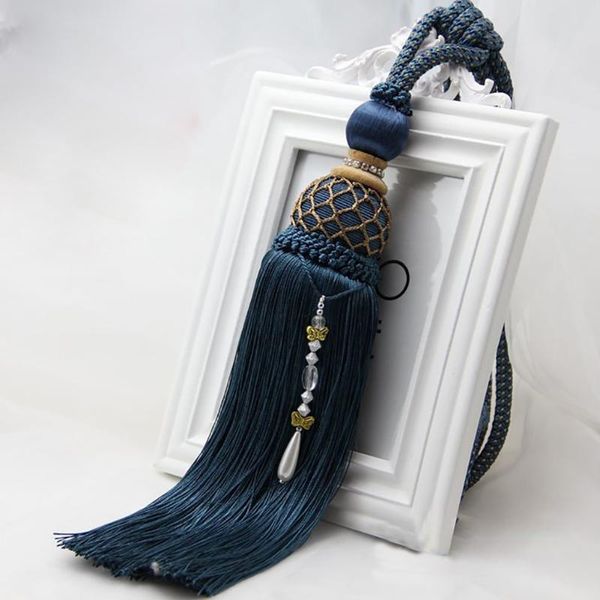 

2 pcs holdbacks tassel fashion drapery curtain tiebacks band polyester hanging ball living room window fastener home decoration