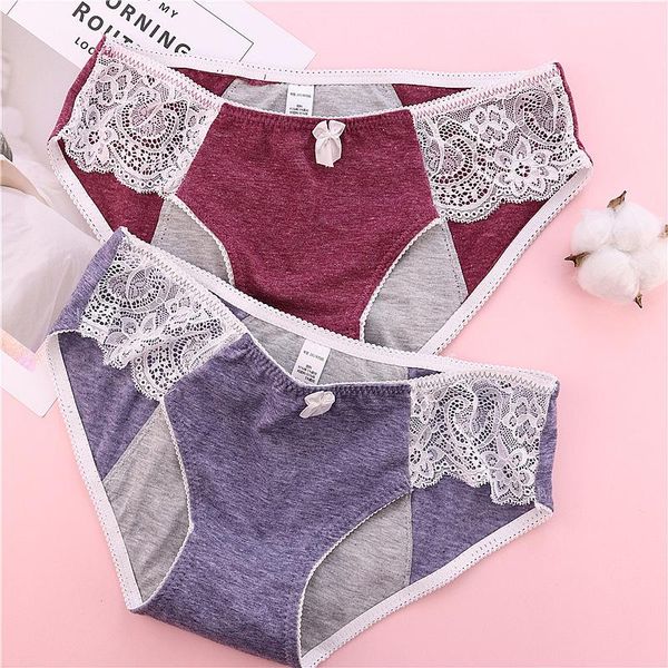 

women's panties physiological briefs women leakproof menstrual period underwear broadened foral female calcinha, Black;pink