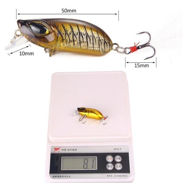 

1pcs 5cm 8.1g wobblers fishing lure hard plastic bait artificial bait crankbait trolling boat sea fishing bass p jllvzz
