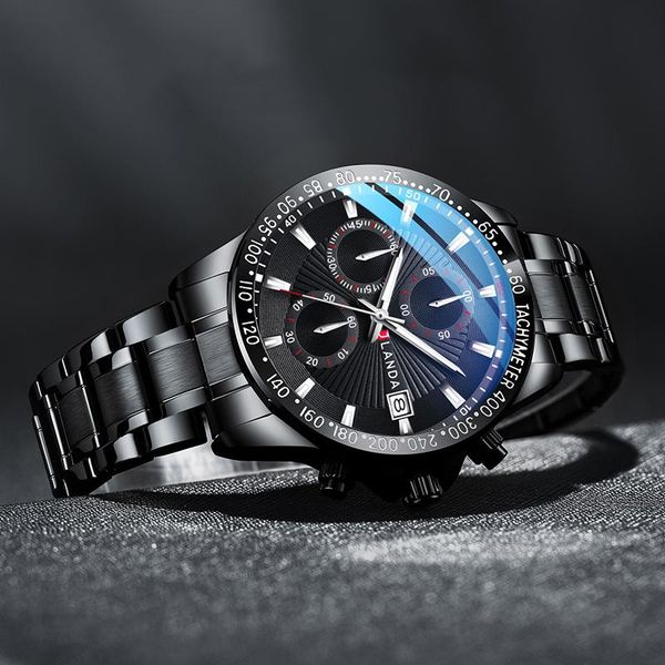 

wristwatches jlanda wrist watches for male timeable sport design mens quartz calendar stainless band waterproof fashion luminous clock, Slivery;brown