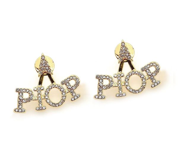 

new fashion letter earrings des boucles d'oreilles for lady women party wedding lovers gift engagement jewelry with box nrj, Silver