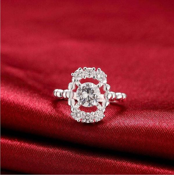 

womem's bean white gemstone sterling silver plated rings size 7 dmsr794,popular 925 silver plate finger ring jewelry rings, Golden;silver