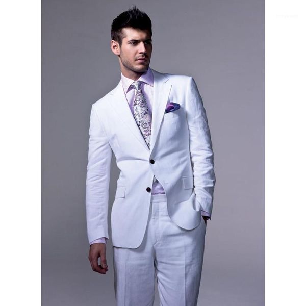 

promotion flat smoking summer casual men suits tuxedos notched lapel wedding for two button groomsmen (jacket+pant) men's & blazers, White;black
