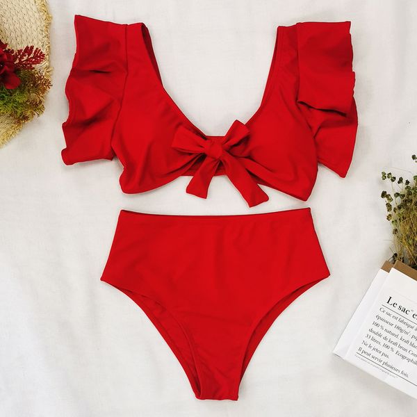 

retro pleated print swimsuit soft elastic beach suit women seaside party swimsuits durable beachwear