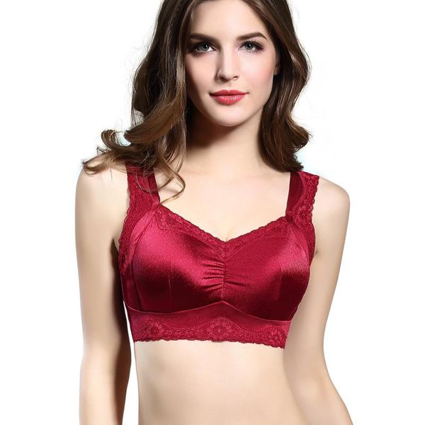 

lady after bra women breast tumor operation bras push up lingerie girls strapless pocket bra for mastectomy d-1077, Red;black