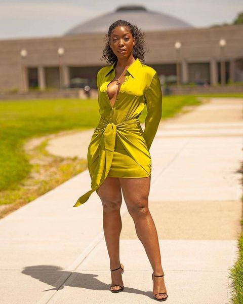 

casual dresses 2021 women leisure fashion nightclub bandage button solid color shirt skirt bag hip dress, Black;gray