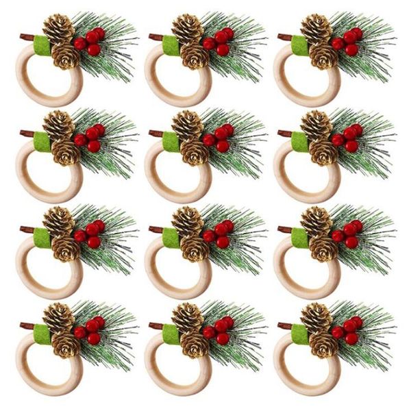 

napkin rings 12 pieces pine cones christmas holder ring decor for wedding birthday party