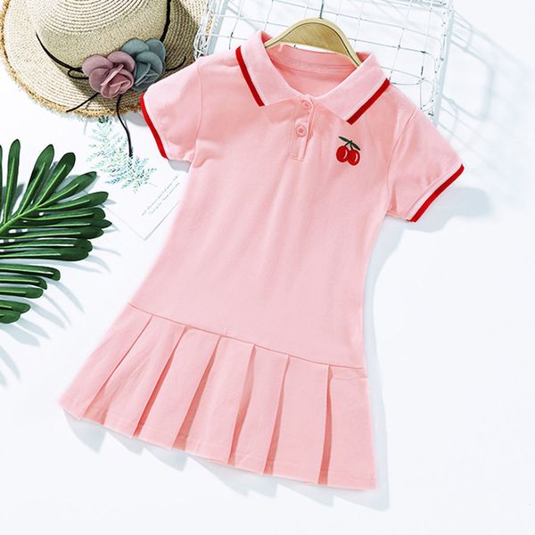

vidmid kids dresses for girls clothes cotton short sleeve casual princess dress summer kids girl dress children clothing p646 210303, Red;yellow