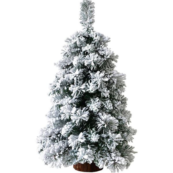 

christmas decorations artificial tree mini potted ornaments desksmall falling snow and snowflakes household flocking cedar decoration